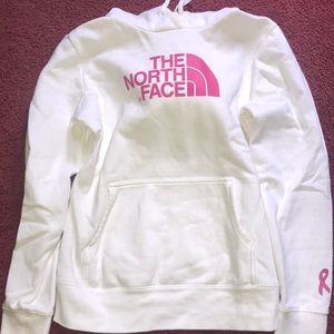 white the north face breast cancer sweatshirt